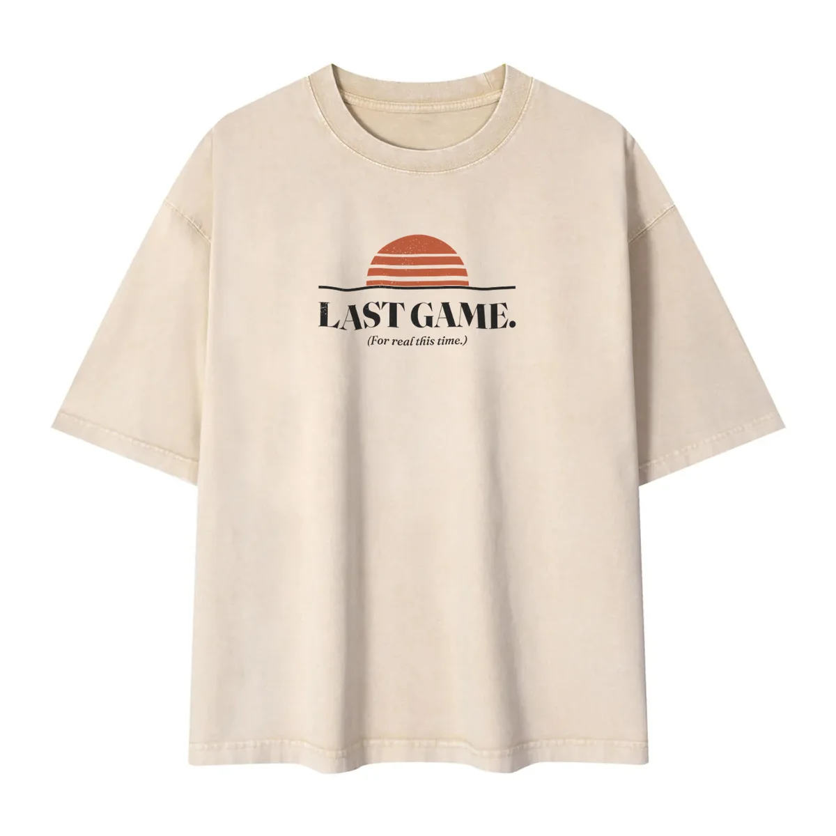 Last Game Tee in Light Apricot