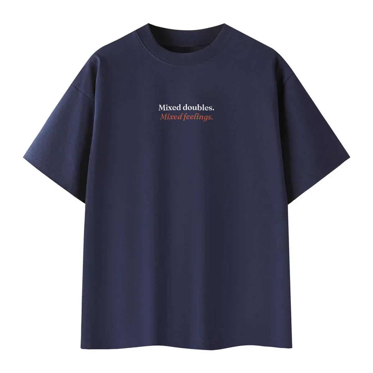 Mixed Doubles Tee in Navy Blue