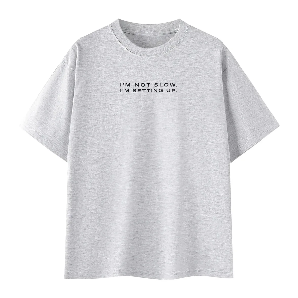 Setting Up Tee in White Gray