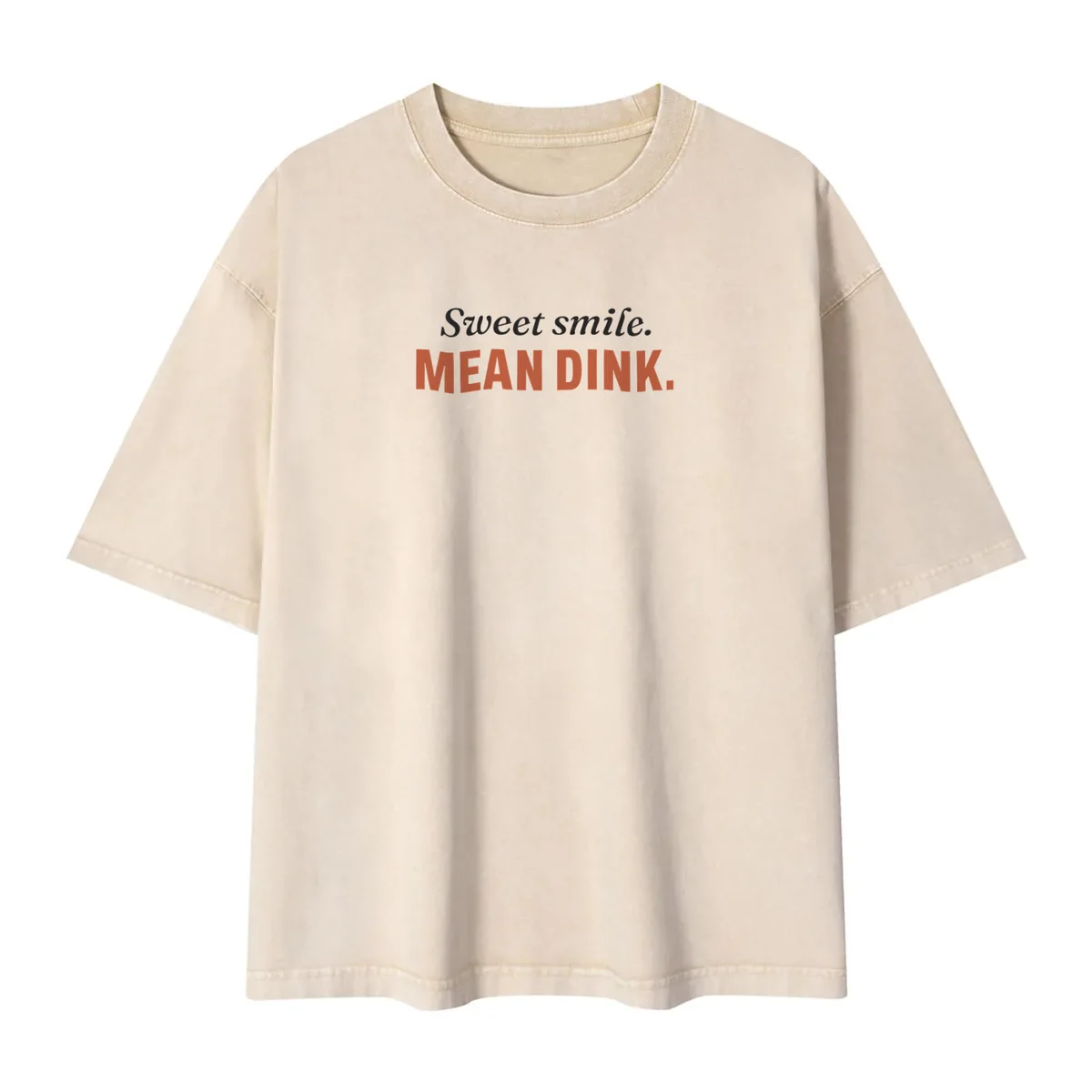 Sweet Smile, Mean Dink Tee in Light Apricot