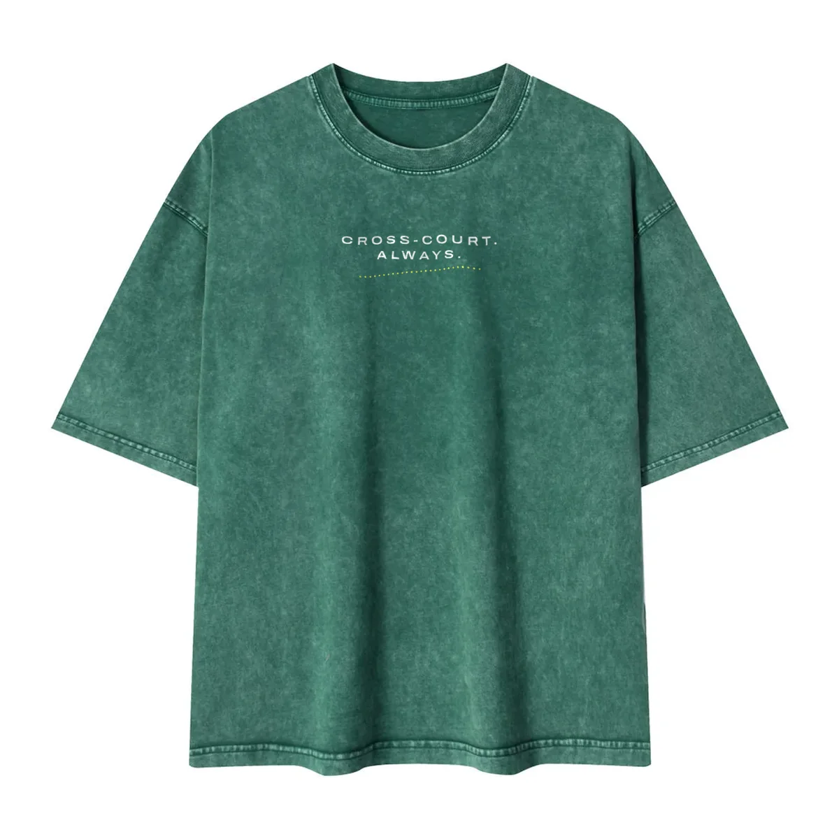 Cross-Court Tee in Blackish Green